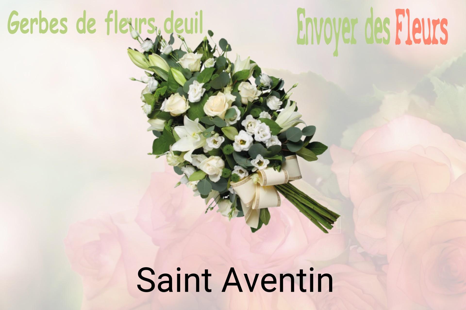 Gerbe de fleurs de deuil livrée à Saint-Aventin